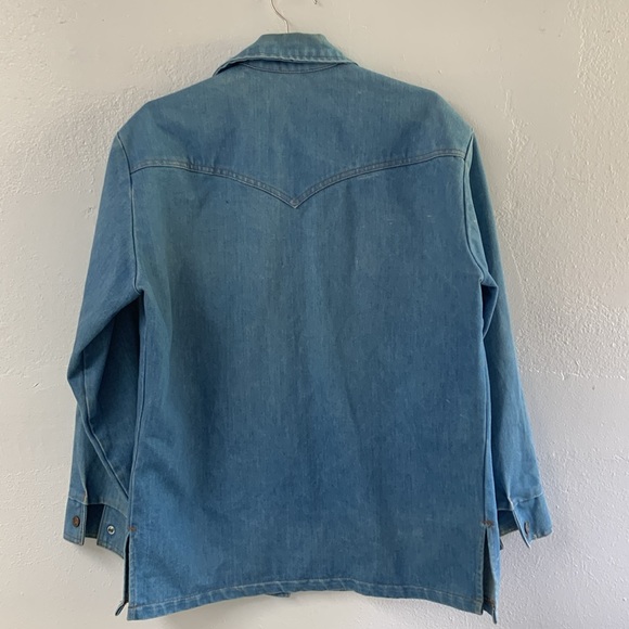 VTG 60’s, 70’s Big Smith Snap Front Denim Work Shirt - Picture 5 of 8